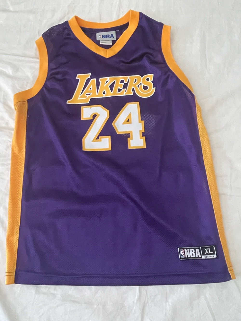 NBA Los Angeles Lakers Purple & Gold #24 Kobe Jersey youth size XL